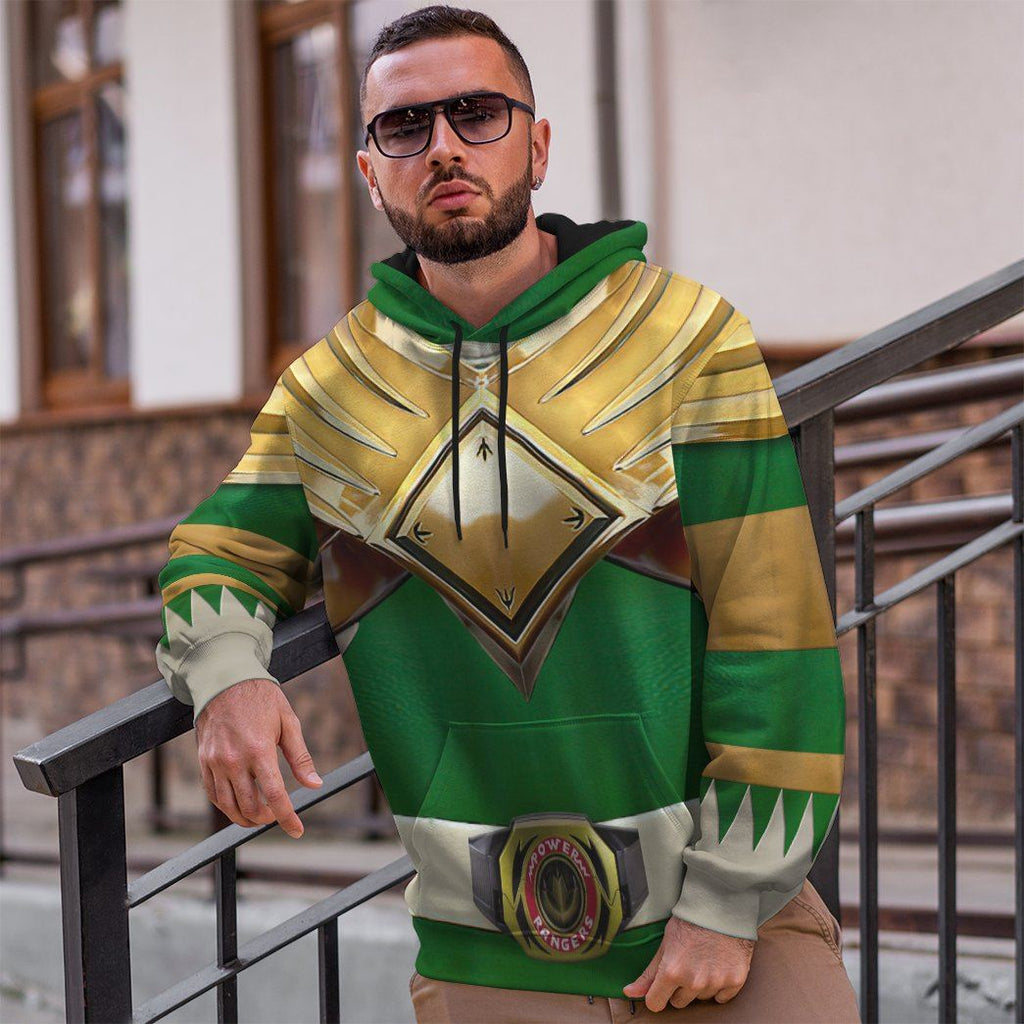 Mighty Morphin Green Power Rangers Custom Hoodie Apparel