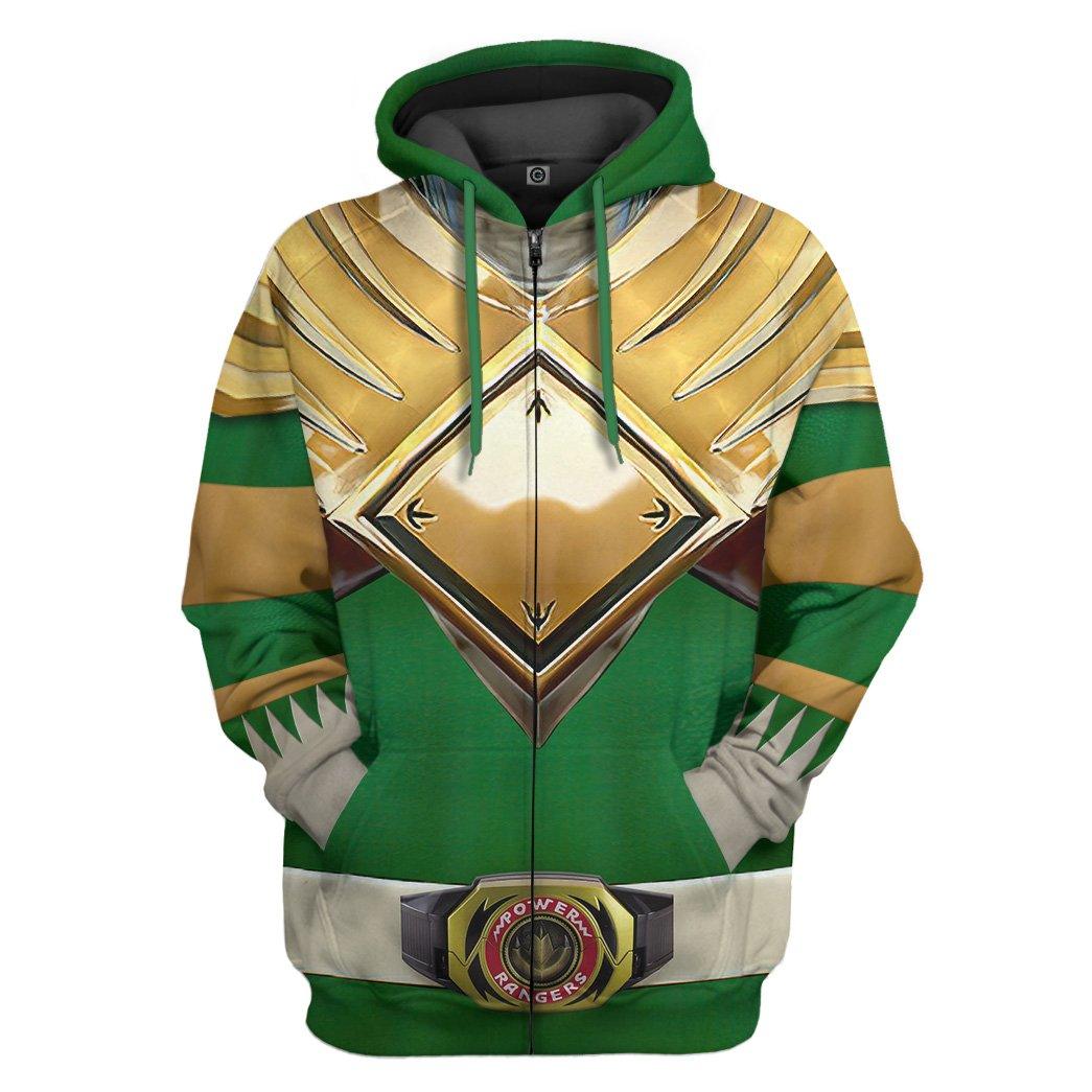 Mighty Morphin Green Power Rangers Custom Hoodie Apparel