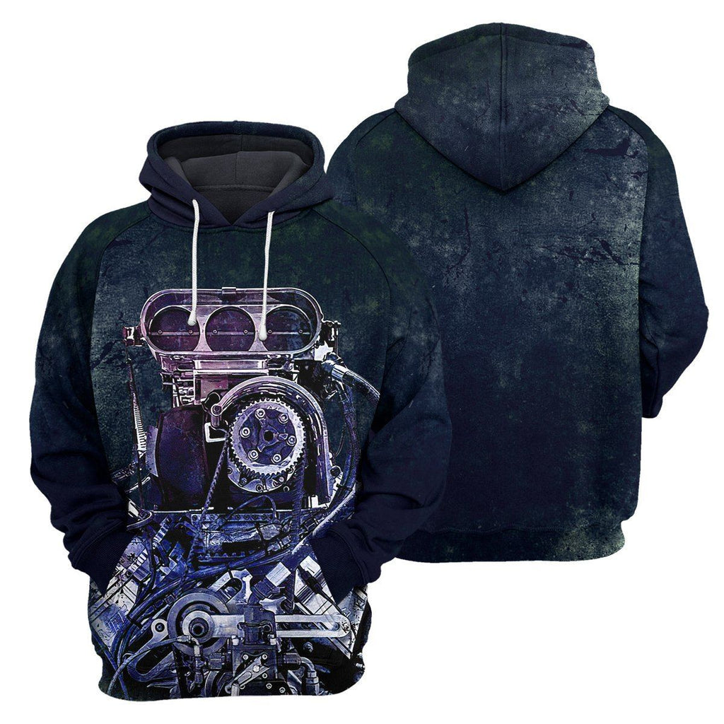 Navy Drag Racing- All Over Printed Shirt
