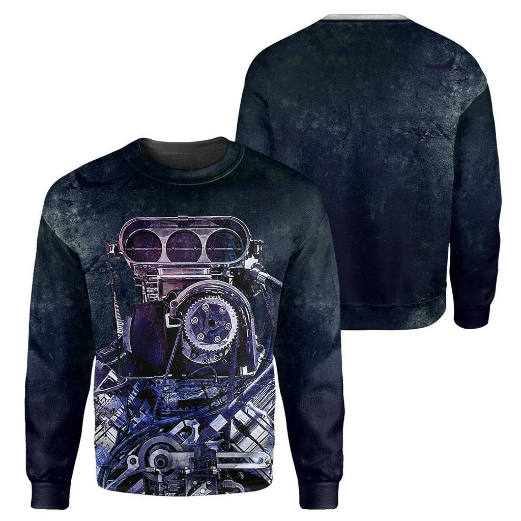 Navy Drag Racing- All Over Printed Shirt