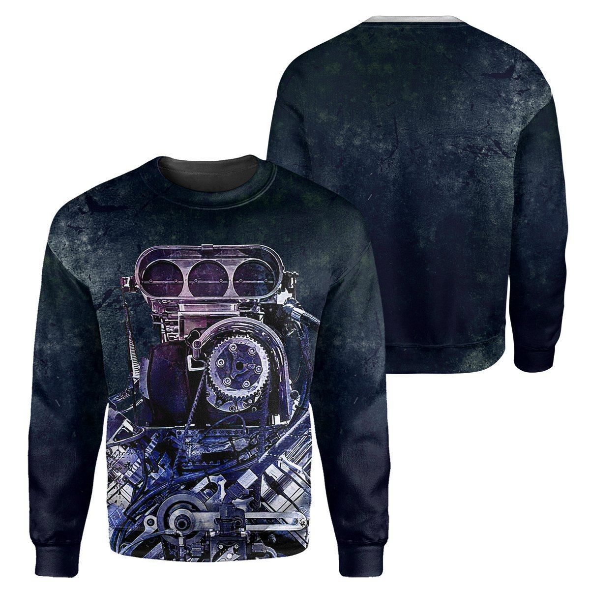 Navy Drag Racing- All Over Printed Shirt