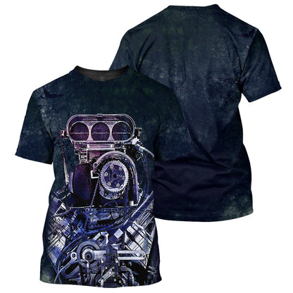 Navy Drag Racing- All Over Printed Shirt