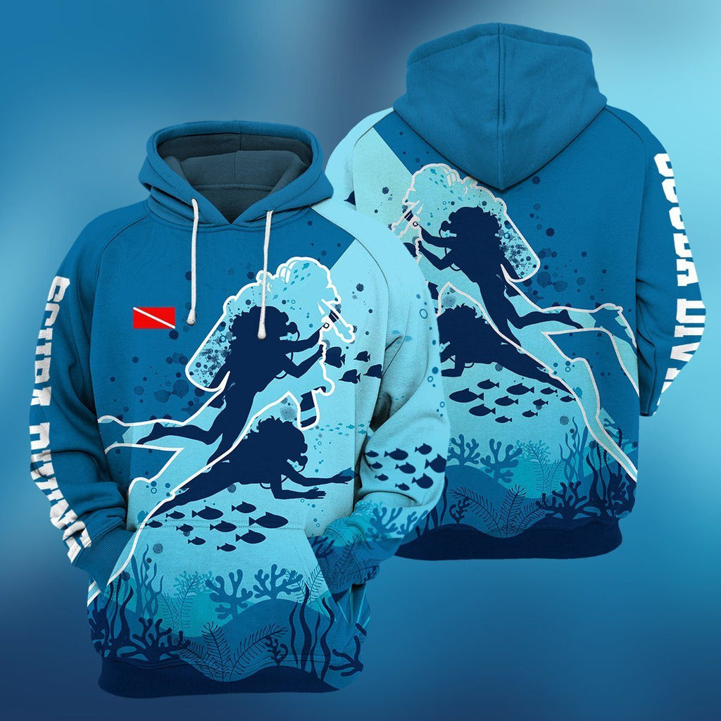 Scuba Diving Female Design - All Over Printed Shirt