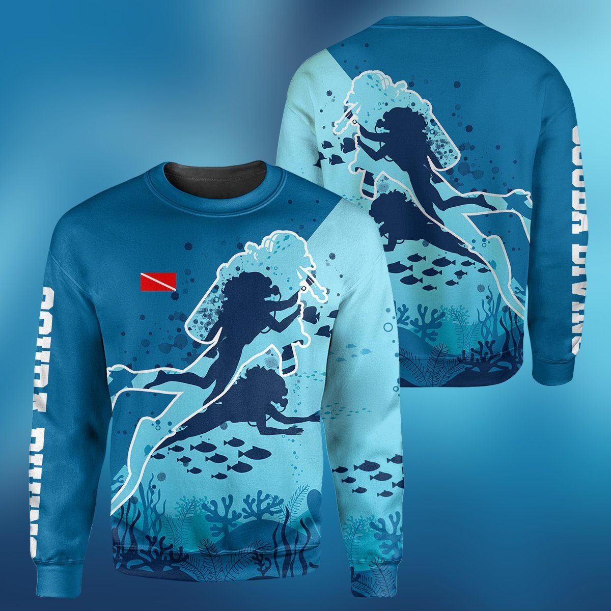 Scuba Diving Female Design - All Over Printed Shirt