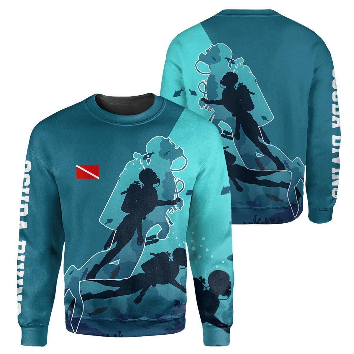 Scuba Diving Flag - All Over Printed Shirt