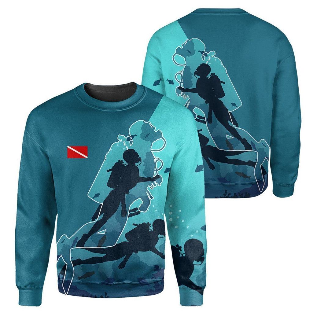 Scuba Diving No Text - All Over Printed Shirt