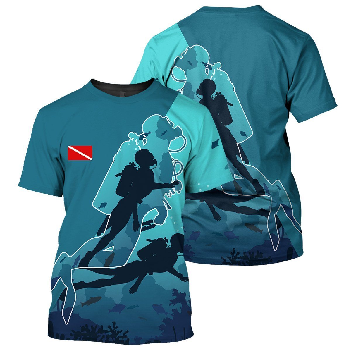 Scuba Diving No Text - All Over Printed Shirt