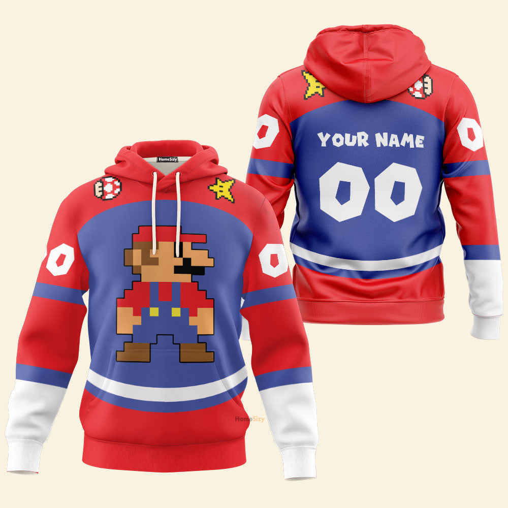 Name And Number Mrio Sports Ver 2 - Hoodie