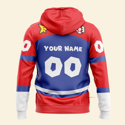 Name And Number Mrio Sports Ver 2 - Hoodie