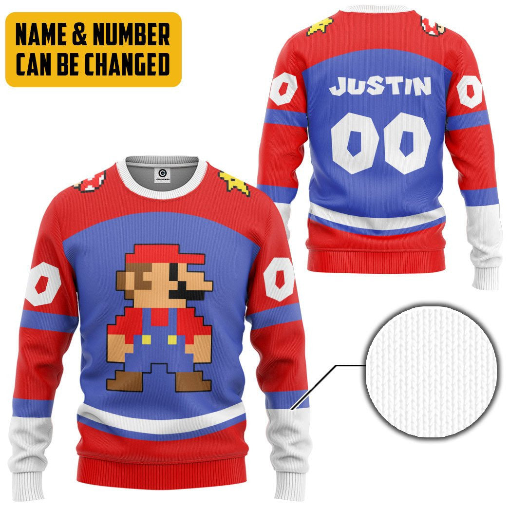 Name And Number Mrio Sports Ver 2 - Hoodie