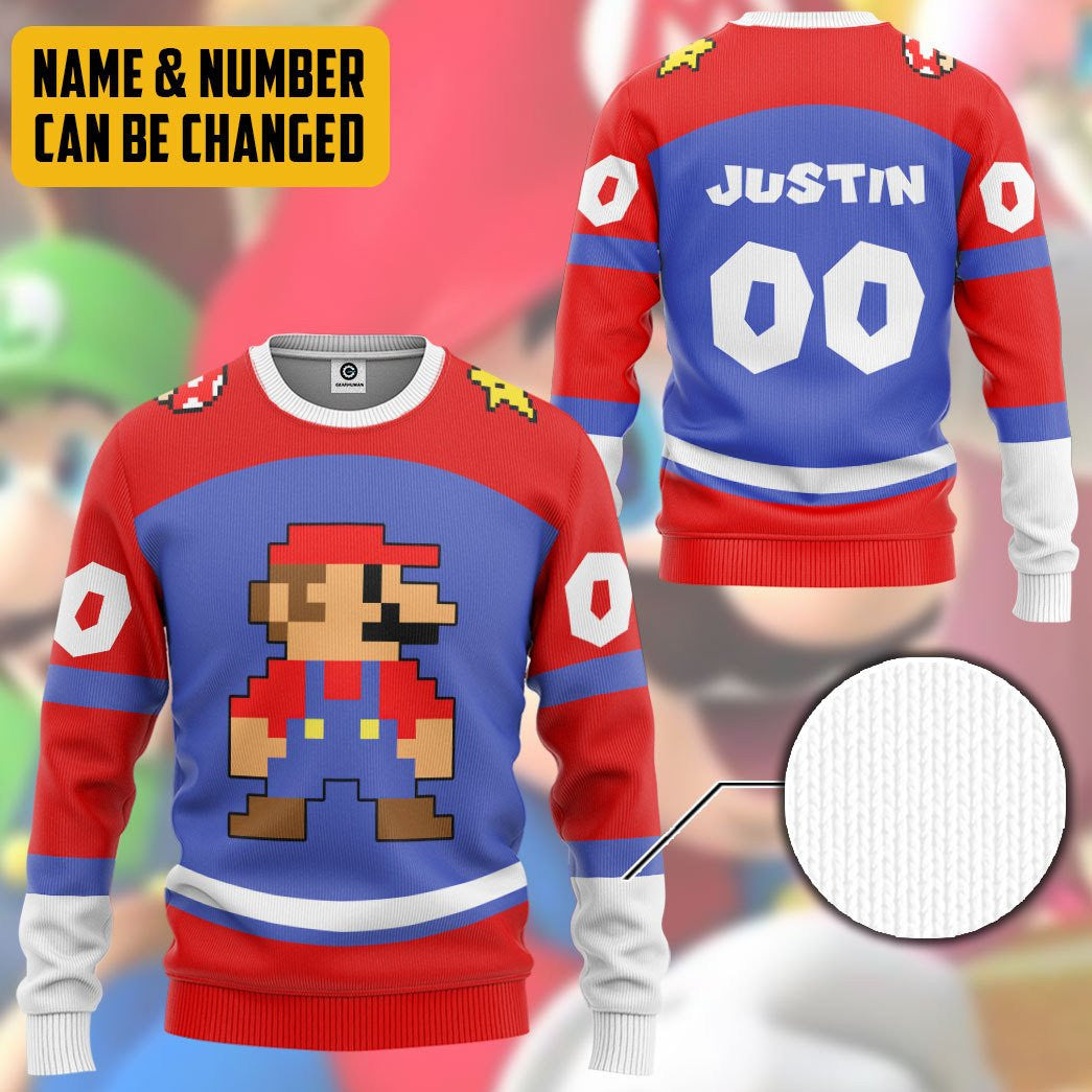 Name And Number Mrio Sports Ver 2 - Hoodie
