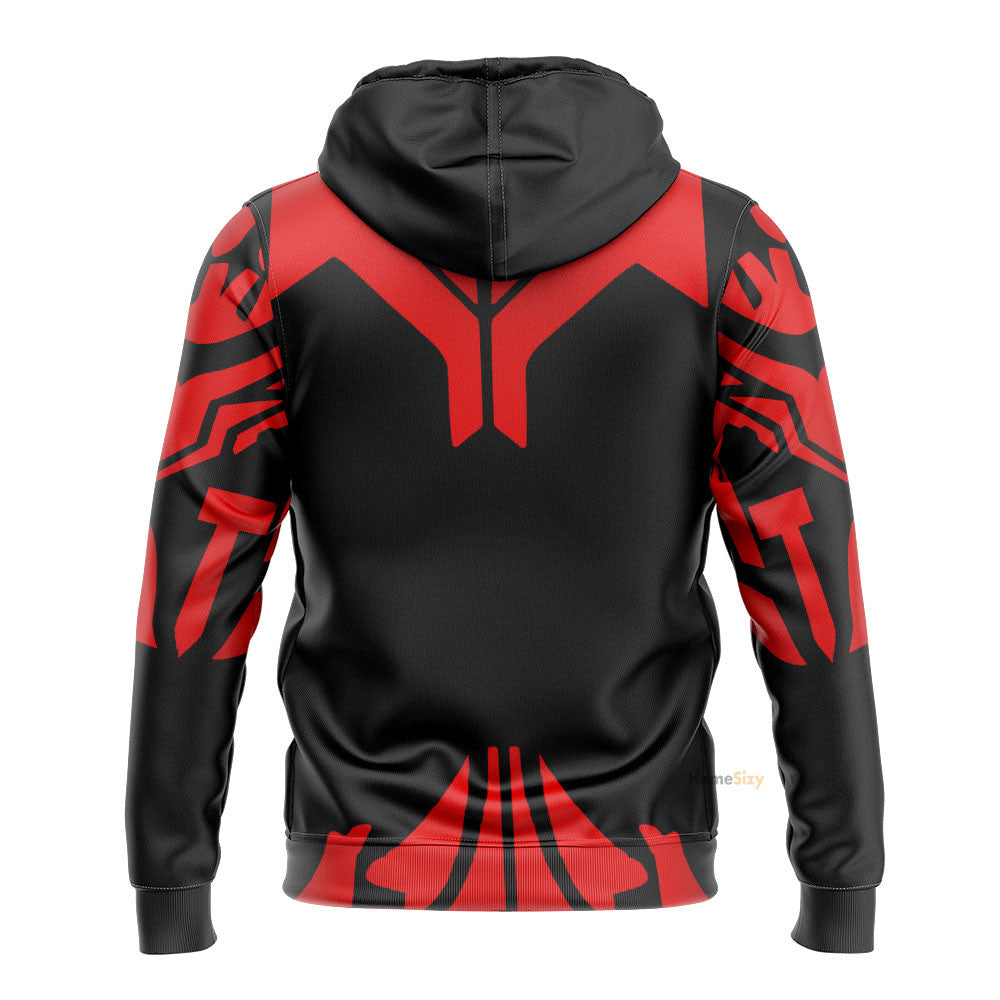 Stwa Darth Maul TZip Cosplay Costume Hoodie QT211026Hf
