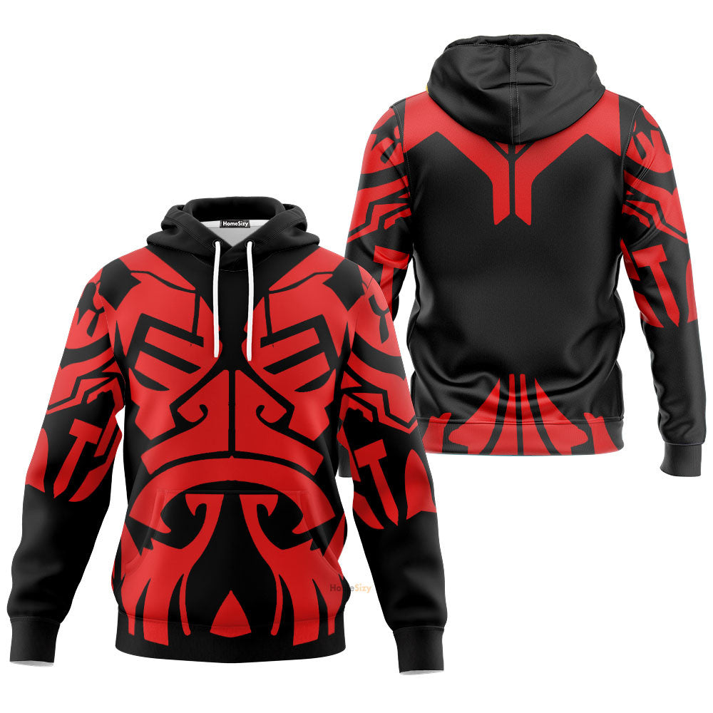 Stwa Darth Maul TZip Cosplay Costume Hoodie QT211026Hf