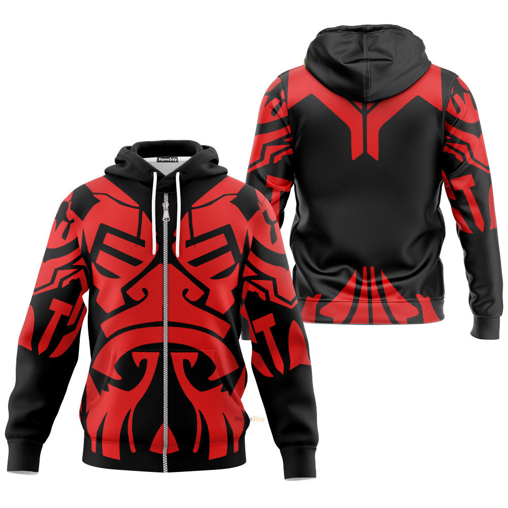 Stwa Darth Maul TZip Cosplay Costume Hoodie QT211026Hf
