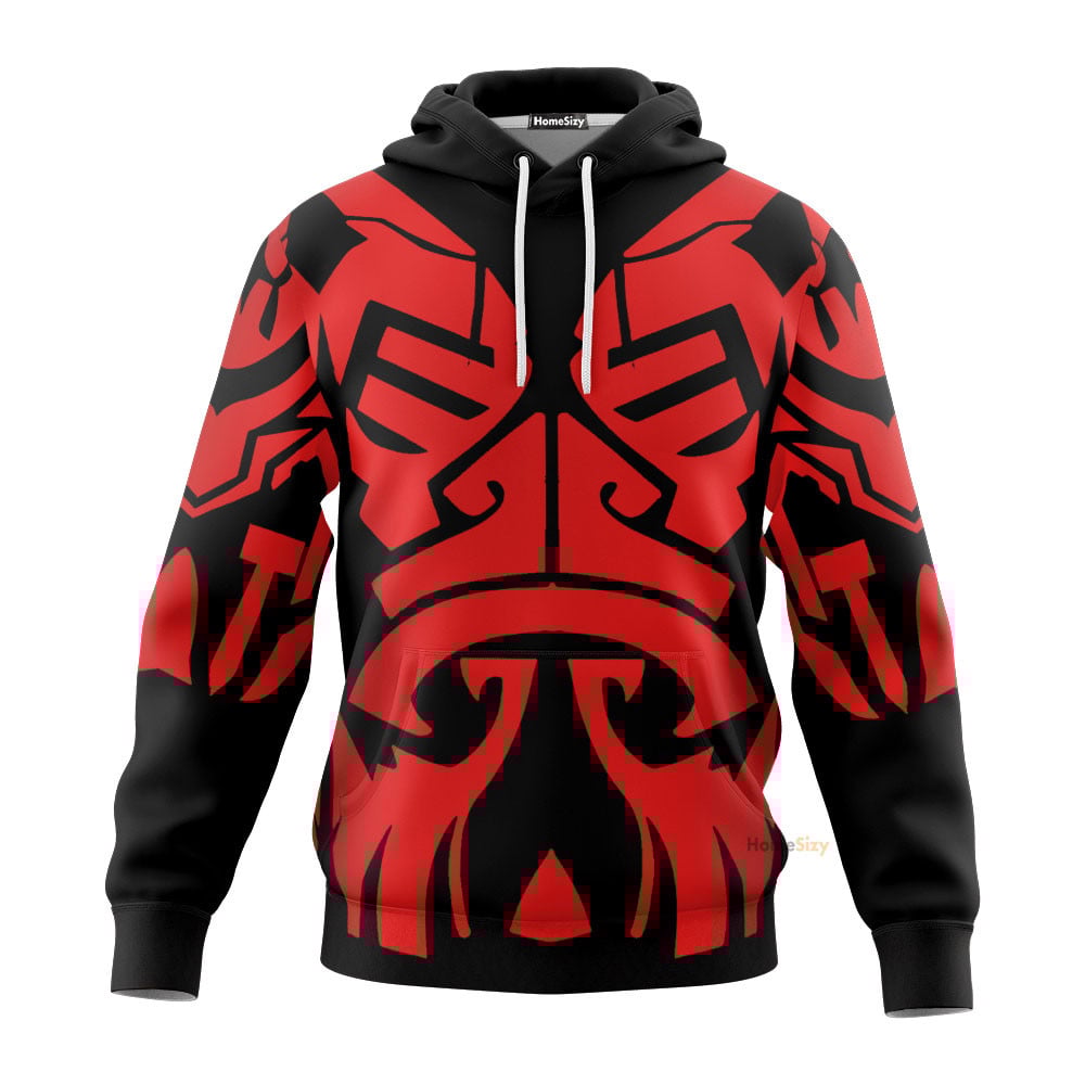 Stwa Darth Maul TZip Cosplay Costume Hoodie QT211026Hf