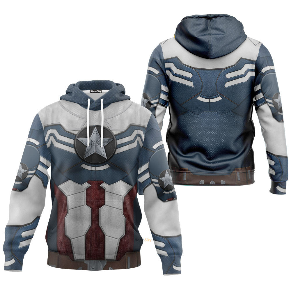 Sam Wilson Captain America Cosplay Costum Hoodie QT307019