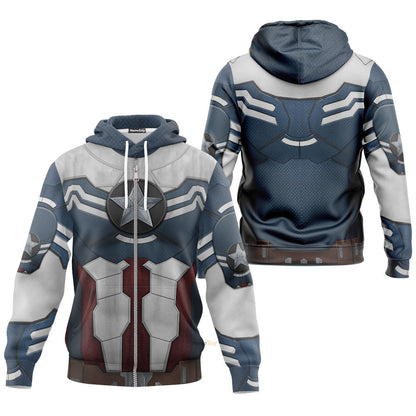 Sam Wilson Captain America Cosplay Costum Hoodie QT307019