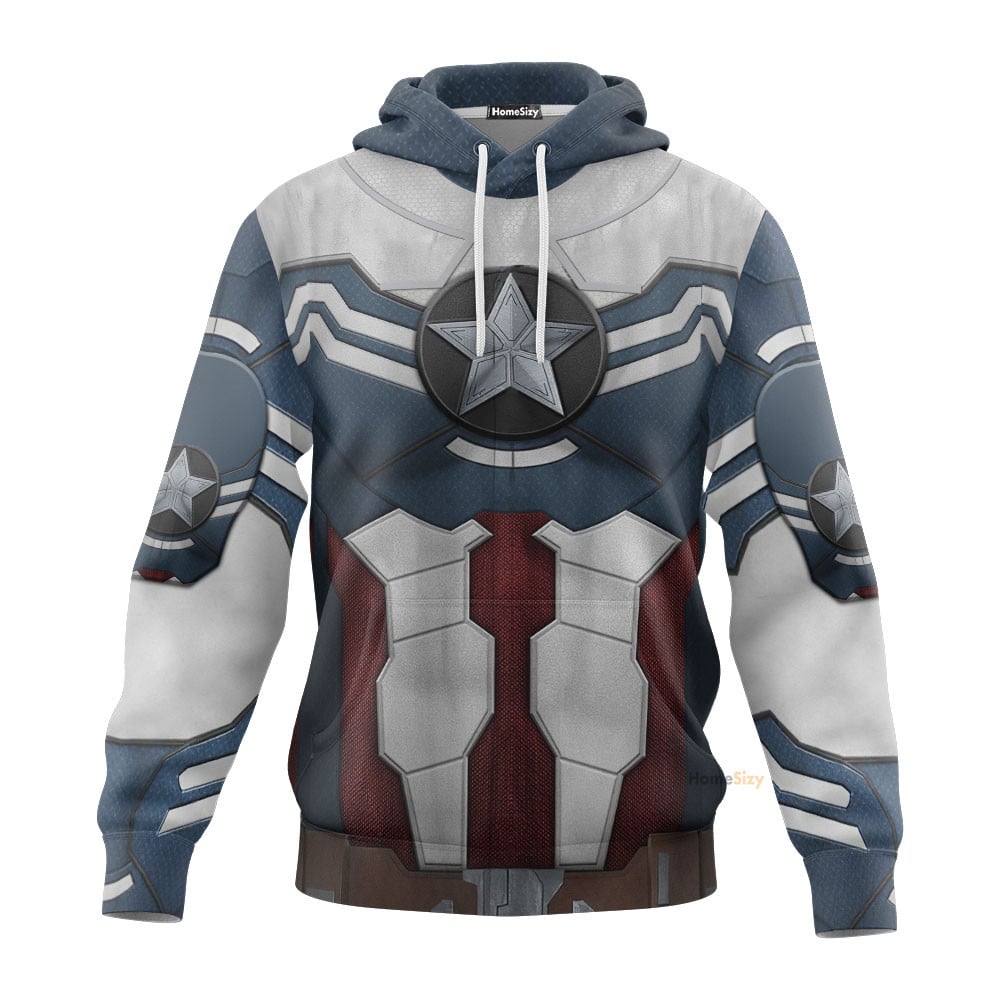 Sam Wilson Captain America Cosplay Costum Hoodie QT307019