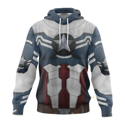 Sam Wilson Captain America Cosplay Costum Hoodie QT307019