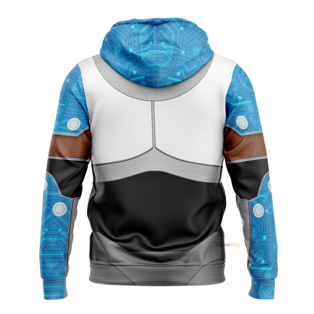 Teen Titan Cyborg TZip Cosplay Costume Hoodie QT207289Hc