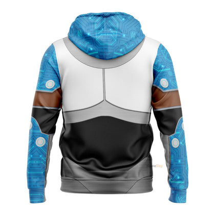 Teen Titan Cyborg TZip Cosplay Costume Hoodie QT207289Hc