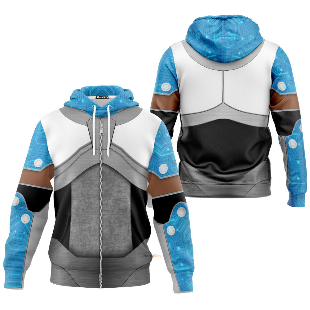 Teen Titan Cyborg TZip Cosplay Costume Hoodie QT207289Hc