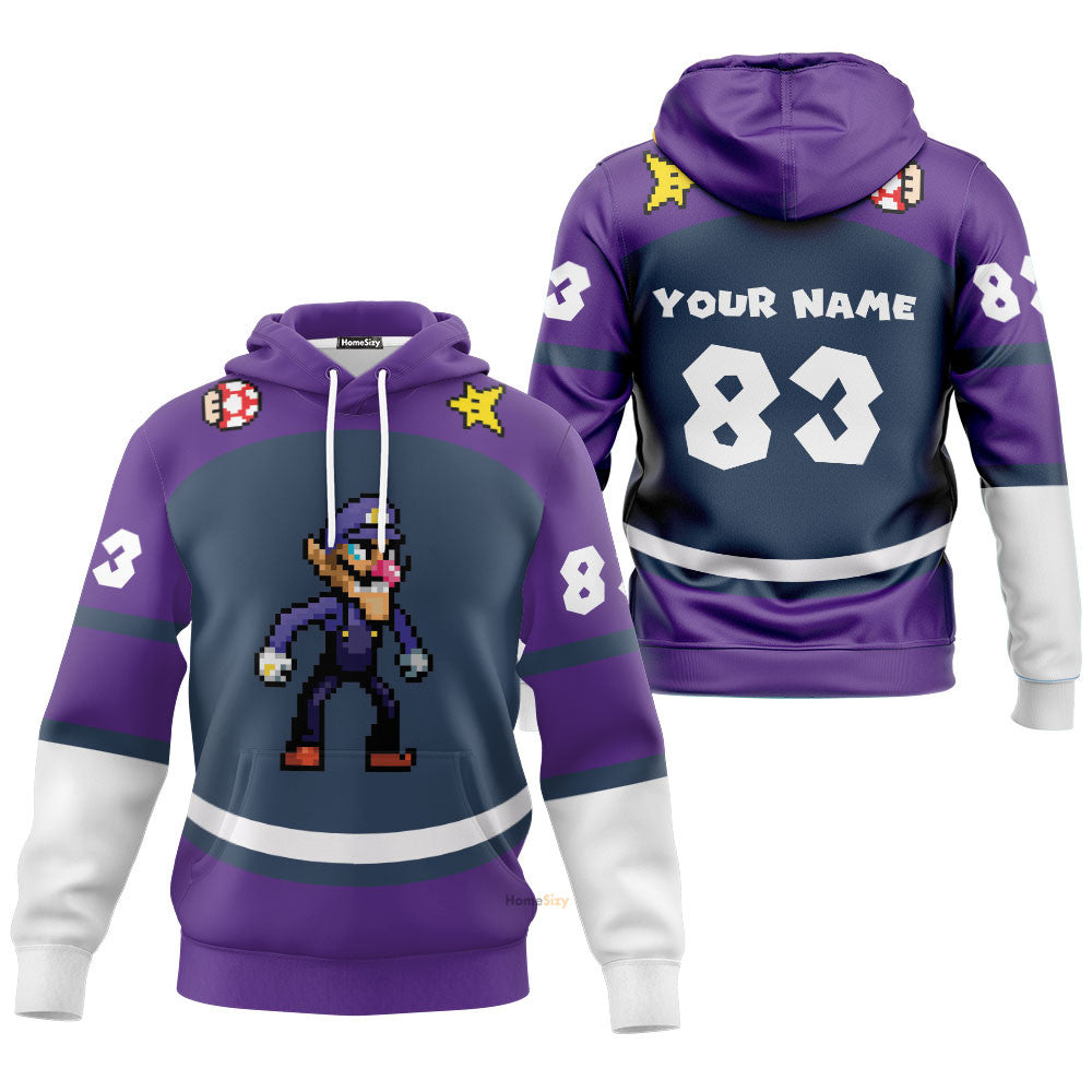 Name And Number Waluigi Sports - Hoodie QT212094