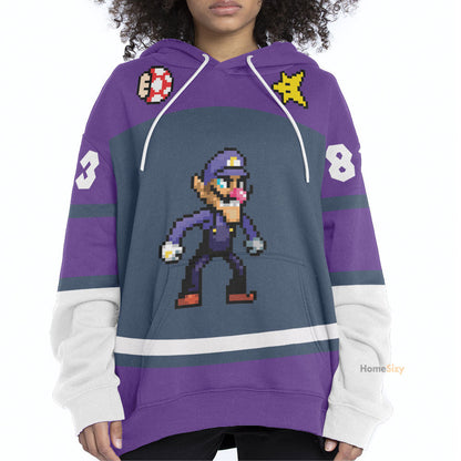 Name And Number Waluigi Sports - Hoodie QT212094