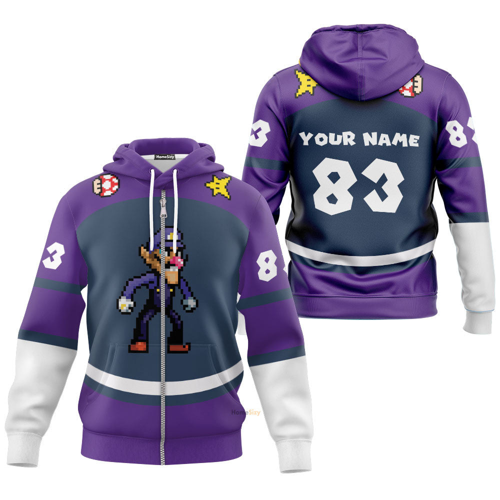 Name And Number Waluigi Sports - Hoodie QT212094