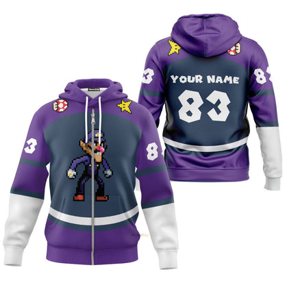 Name And Number Waluigi Sports - Hoodie QT212094