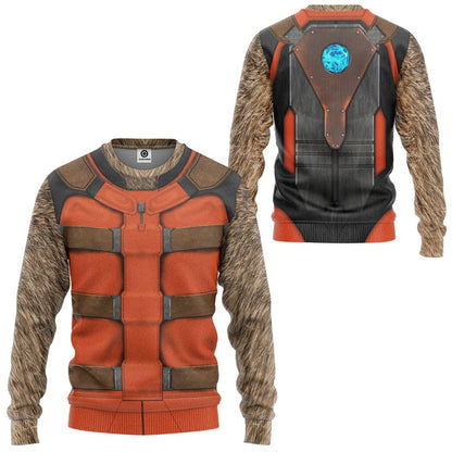Guardian Of The Galaxy Rocket Racoon Cosplay Costume Tshirt Hoodie QT207255Tf
