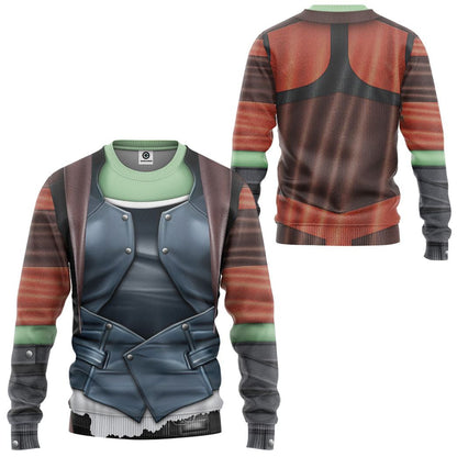 Guardian Of The Galaxy Gamora Cosplay Costume Tshirt Hoodie QT209076Hc