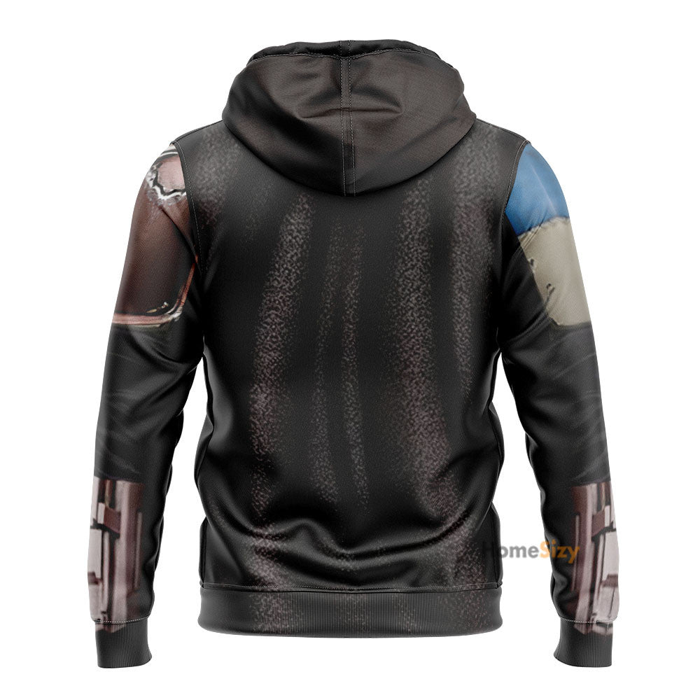 The Mandalorian Cosplay Costume Tshirt Zip Hoodie Sweatshirt QT210484Hg