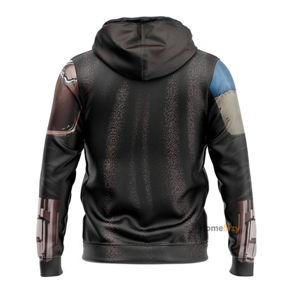 The Mandalorian Cosplay Costume Tshirt Zip Hoodie Sweatshirt QT210484Hg
