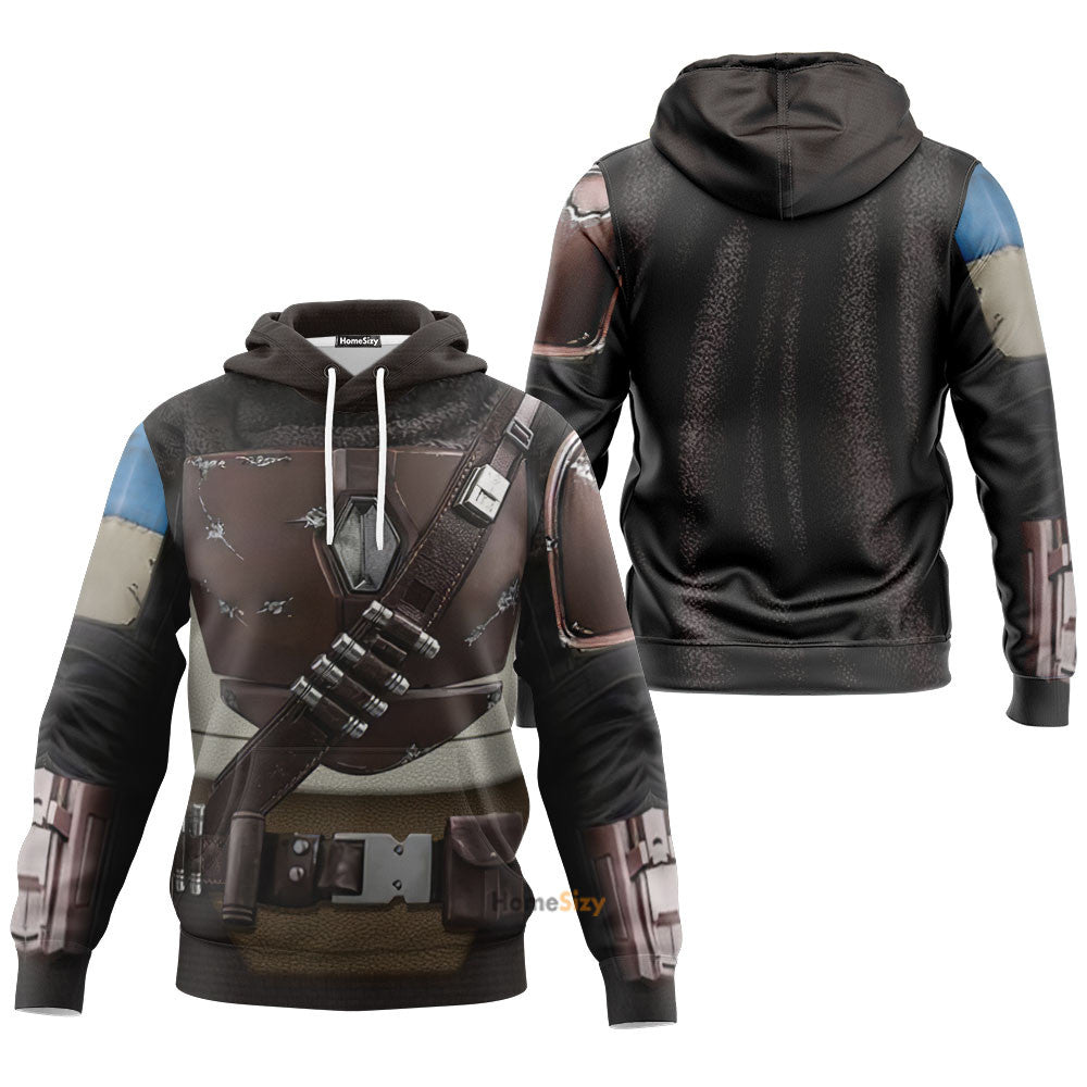 The Mandalorian Cosplay Costume Tshirt Zip Hoodie Sweatshirt QT210484Hg
