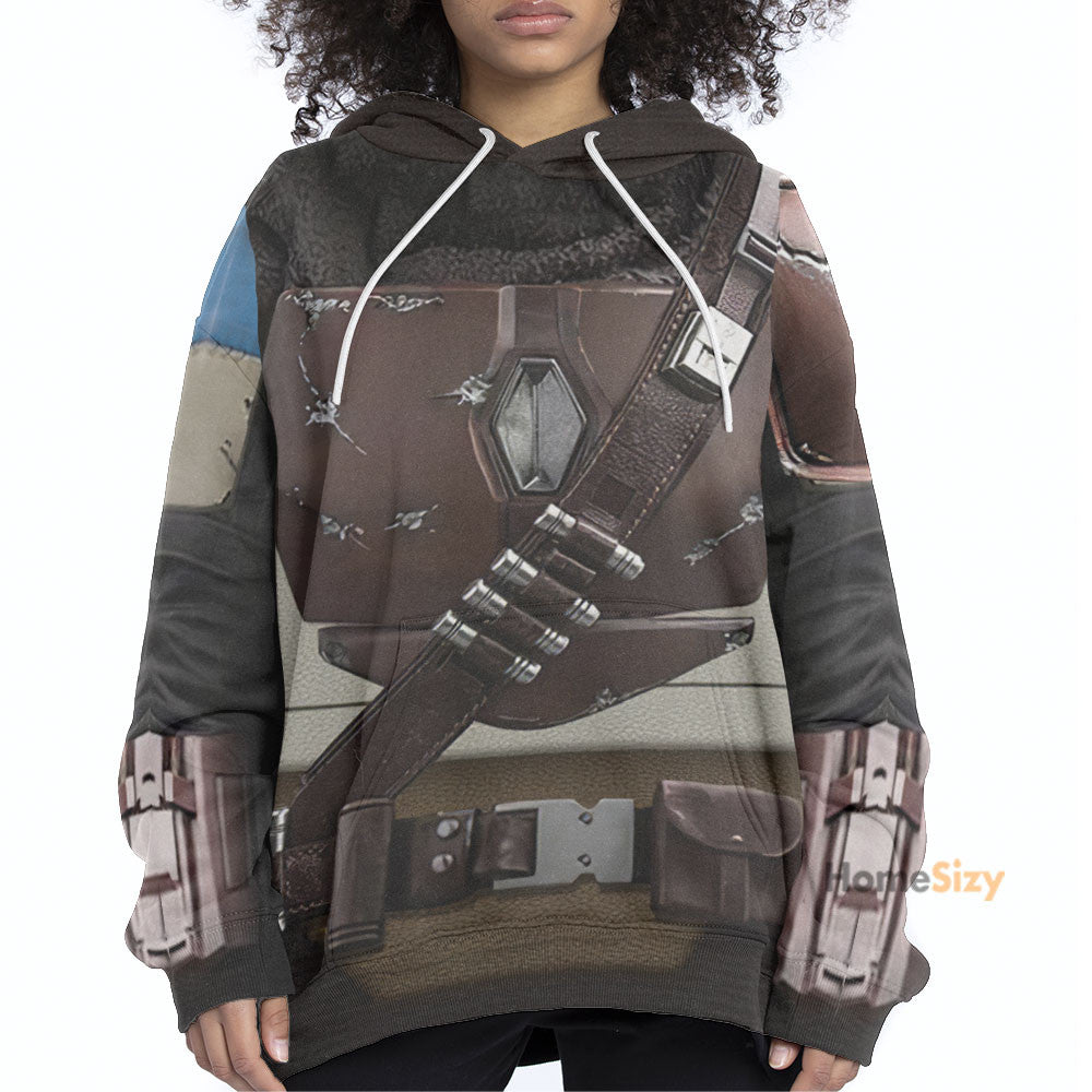 The Mandalorian Cosplay Costume Tshirt Zip Hoodie Sweatshirt QT210484Hg