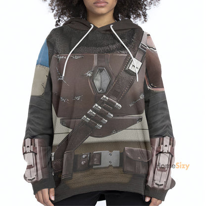 The Mandalorian Cosplay Costume Tshirt Zip Hoodie Sweatshirt QT210484Hg