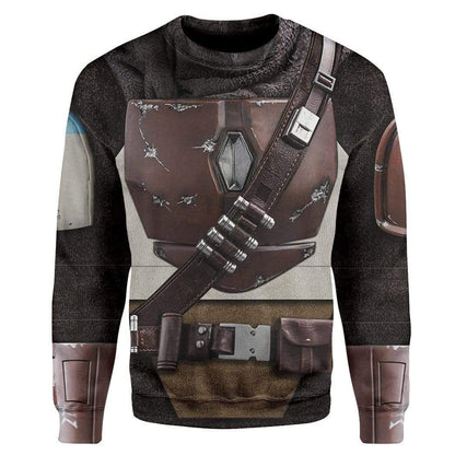 The Mandalorian Cosplay Costume Tshirt Zip Hoodie Sweatshirt QT210484Hg