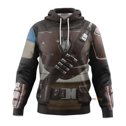 The Mandalorian Cosplay Costume Tshirt Zip Hoodie Sweatshirt QT210484Hg