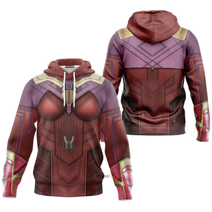 Scarlet Witch Cosplay Costume Tshirt Hoodie QT212526Tf