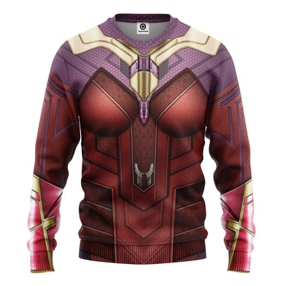 Scarlet Witch Cosplay Costume Tshirt Hoodie QT212526Tf