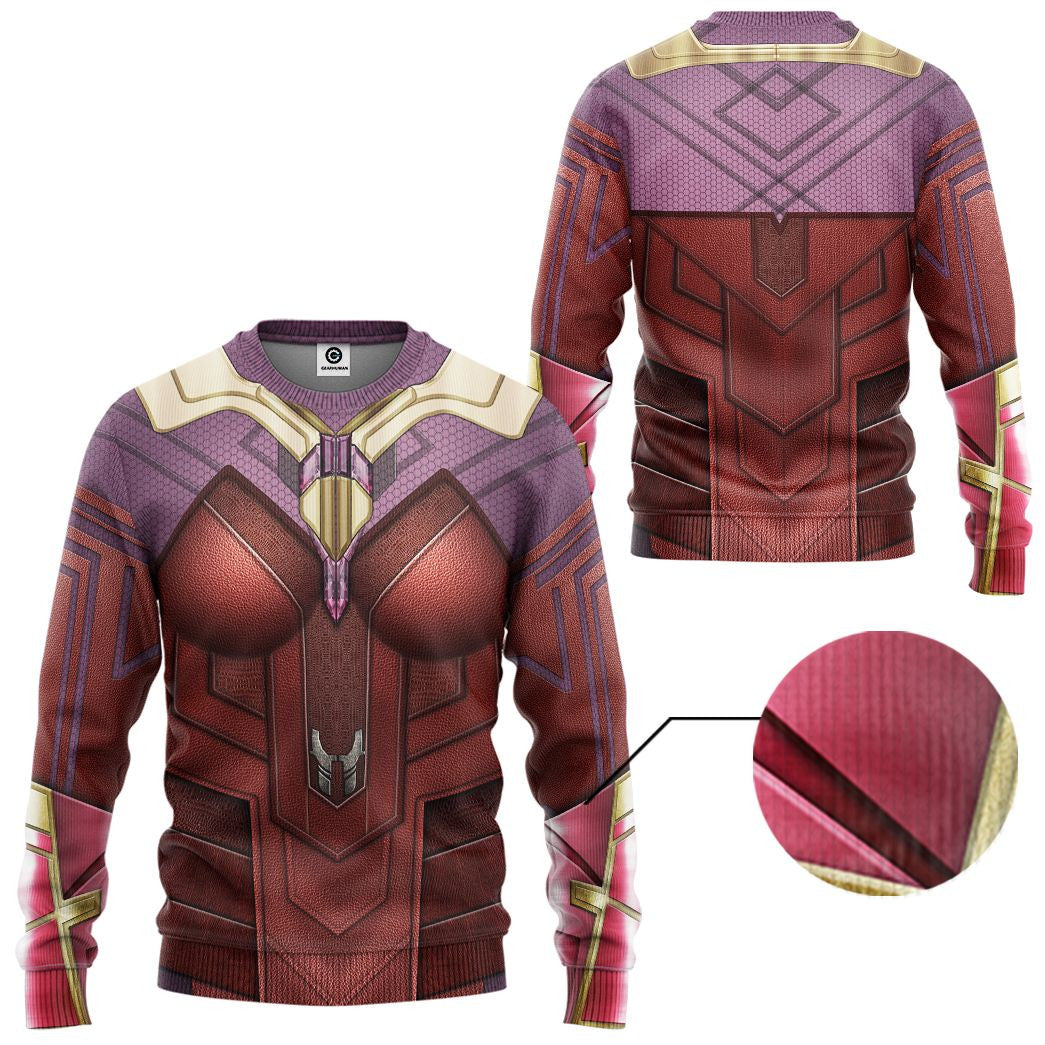 Scarlet Witch Cosplay Costume Tshirt Hoodie QT212526Tf