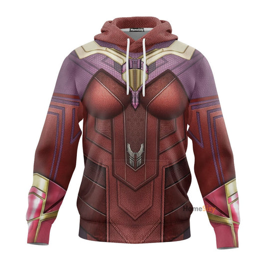 Scarlet Witch Cosplay Costume Tshirt Hoodie QT212526Tf