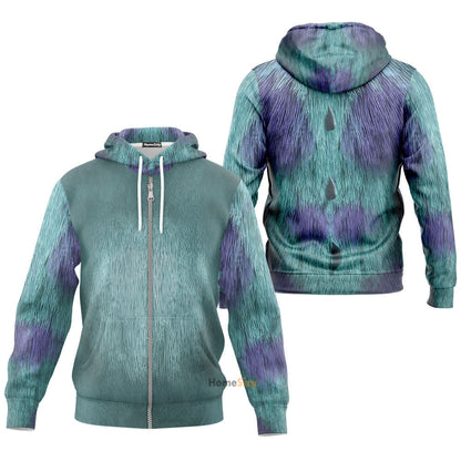 Monster Inc Sullivan Cosplay Costume Tshirt Hoodie QT208473Hf