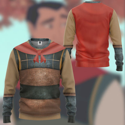 Li Shang General Mulan Cosplay Costume Tshirt Hoodie QT209371Hf