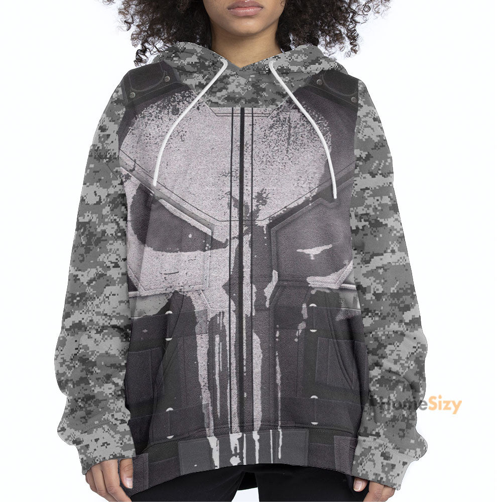 The Punisher Cosplay Costume T-shirt - Hoodies QT212412Hc