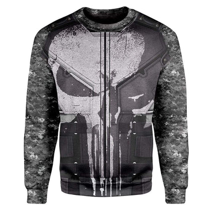 The Punisher Cosplay Costume T-shirt - Hoodies QT212412Hc