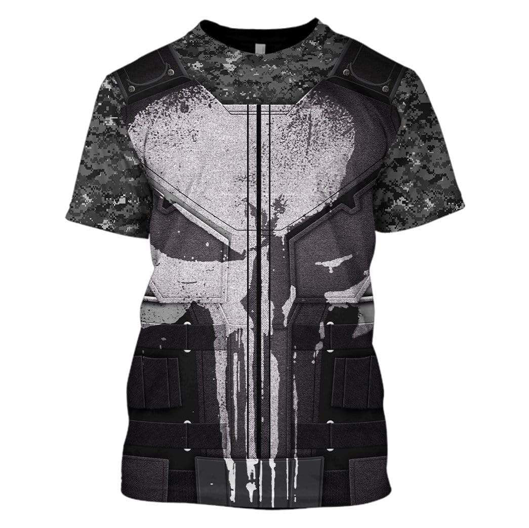 The Punisher Cosplay Costume T-shirt - Hoodies QT212412Hc