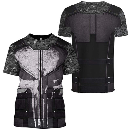 The Punisher Cosplay Costume T-shirt - Hoodies QT212412Hc