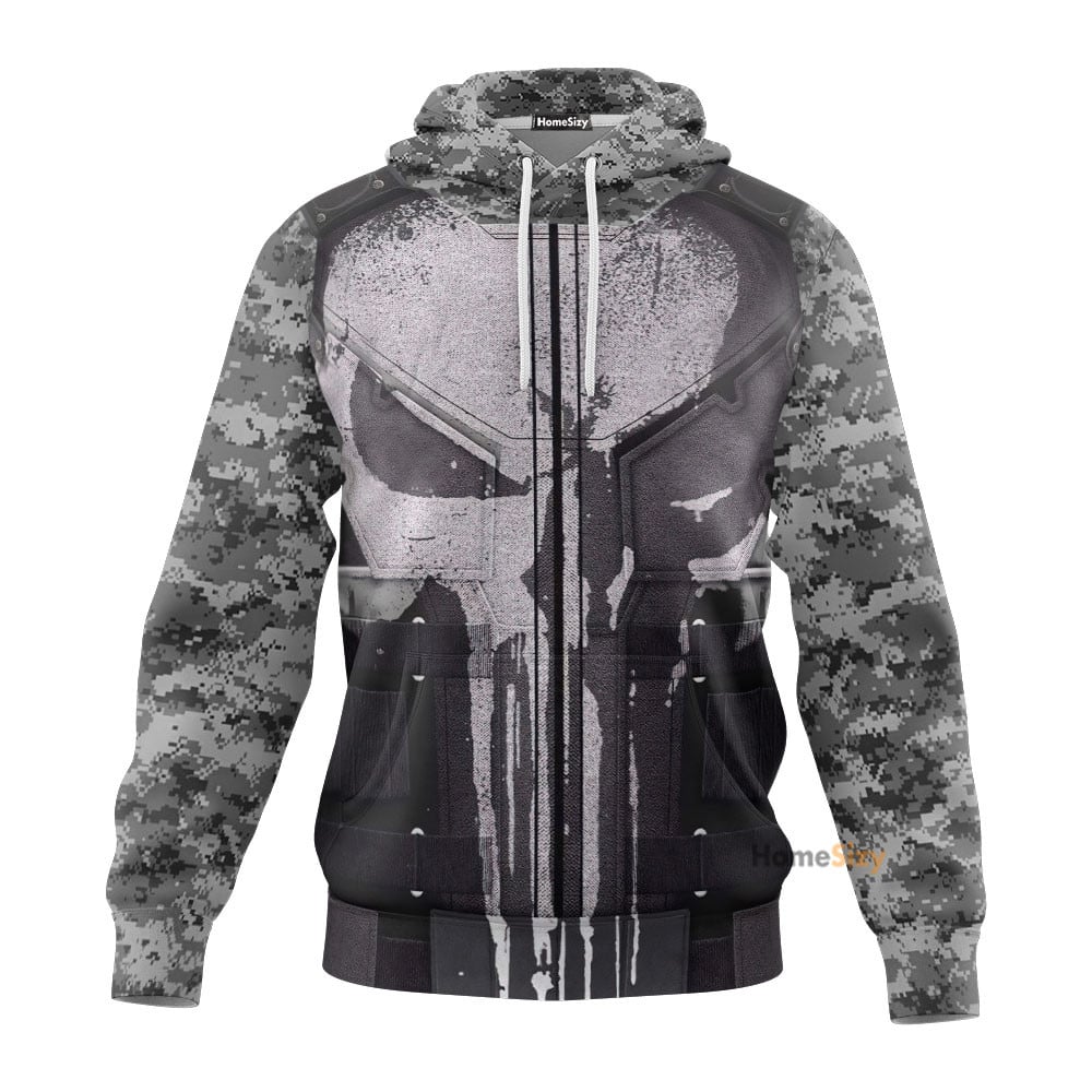 The Punisher Cosplay Costume T-shirt - Hoodies QT212412Hc